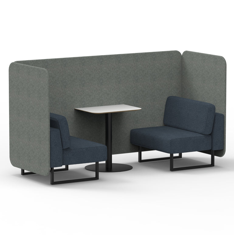 Brixworth Bench Booth With White Table In Two Tone