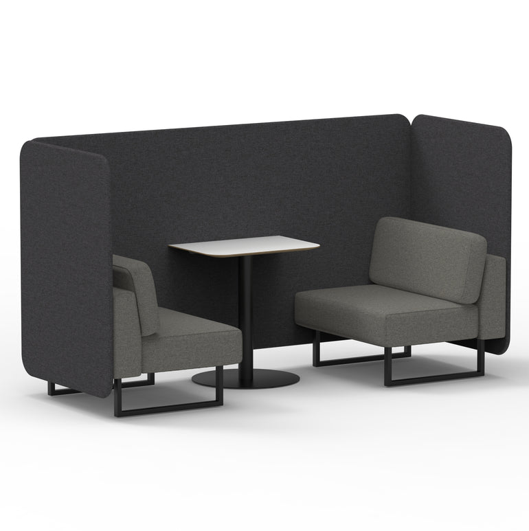 Brixworth Bench Booth With White Table In Two Tone