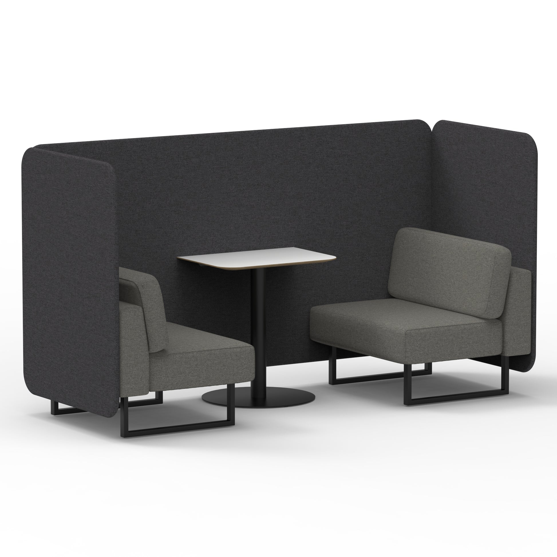 Brixworth Bench Booth With White Table In Two Tone