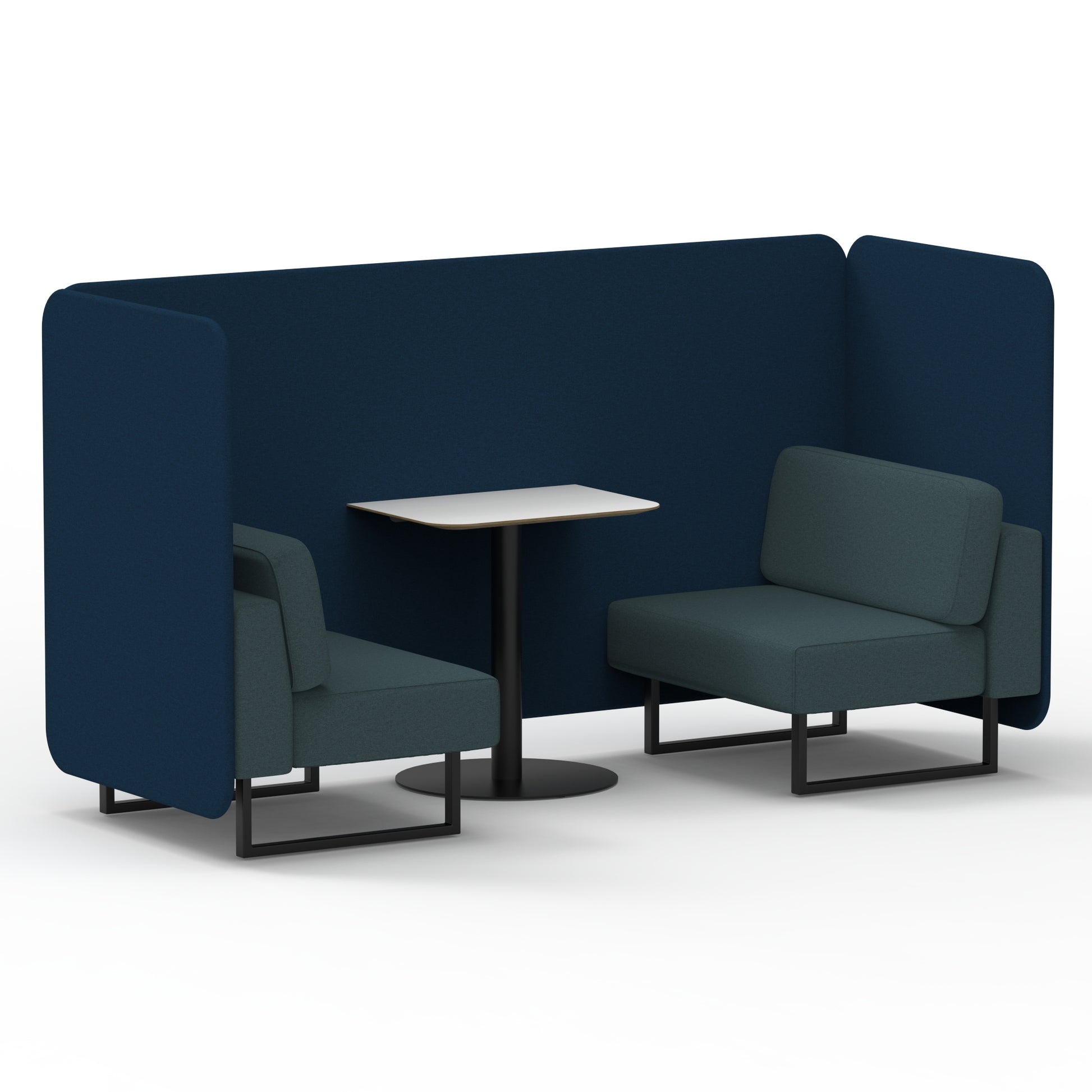 Brixworth Bench Booth With White Table In Two Tone