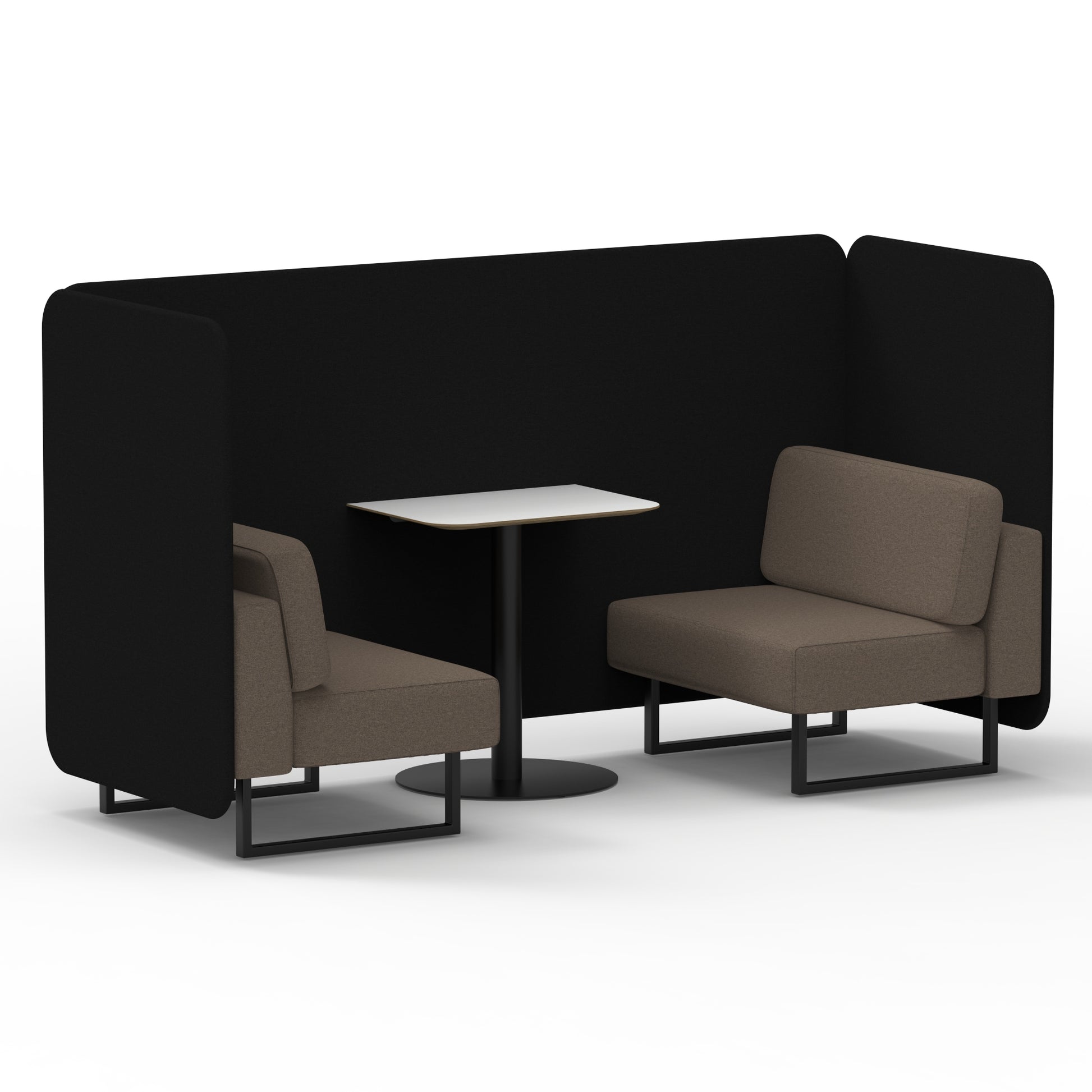 Brixworth Bench Booth With White Table In Two Tone