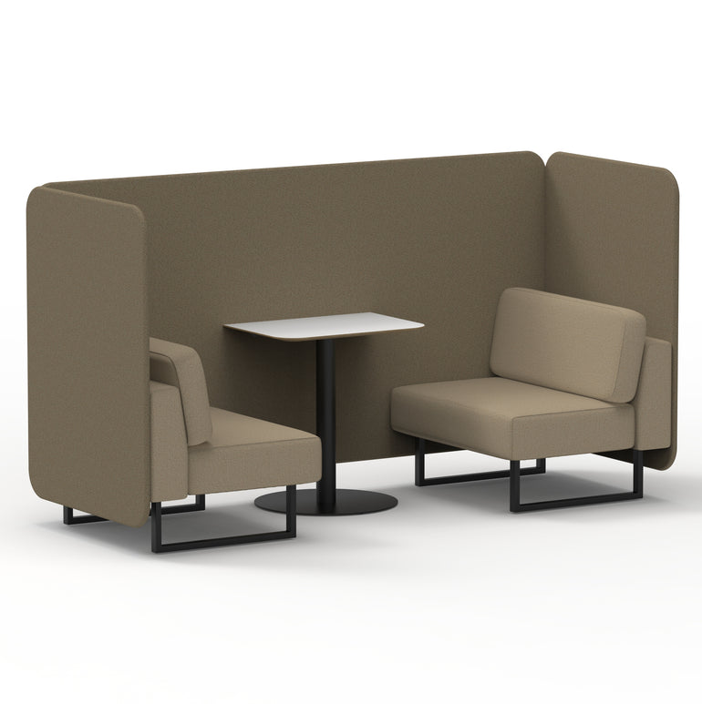 Brixworth Bench Booth With White Table In Two Tone