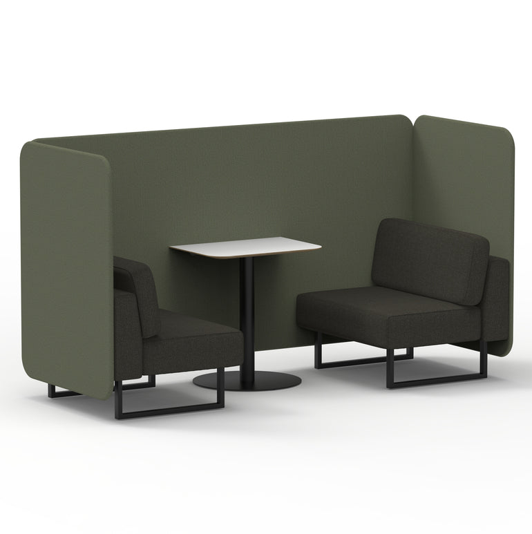Brixworth Bench Booth With White Table In Two Tone