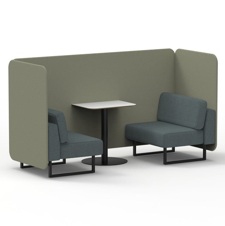 Brixworth Bench Booth With White Table In Two Tone