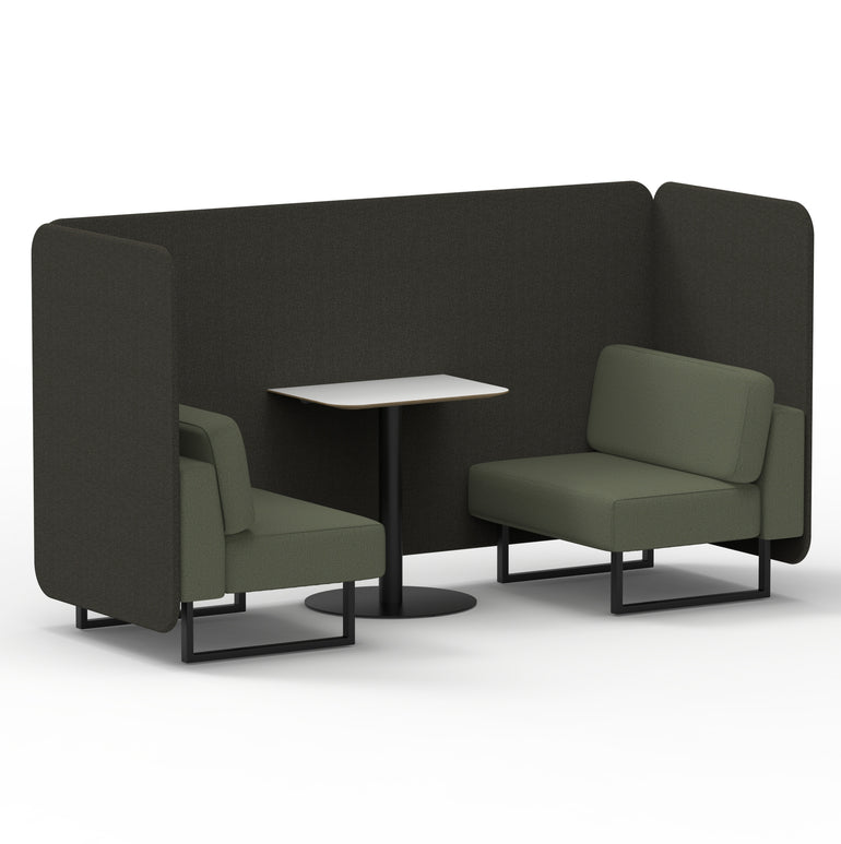 Brixworth Bench Booth With White Table In Two Tone