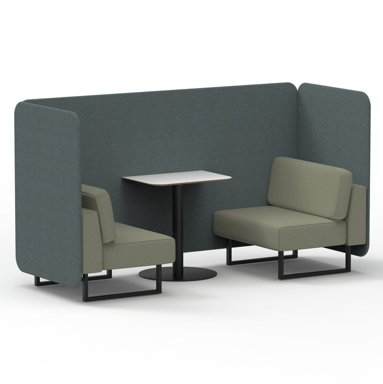 Brixworth Bench Booth With White Table In Two Tone