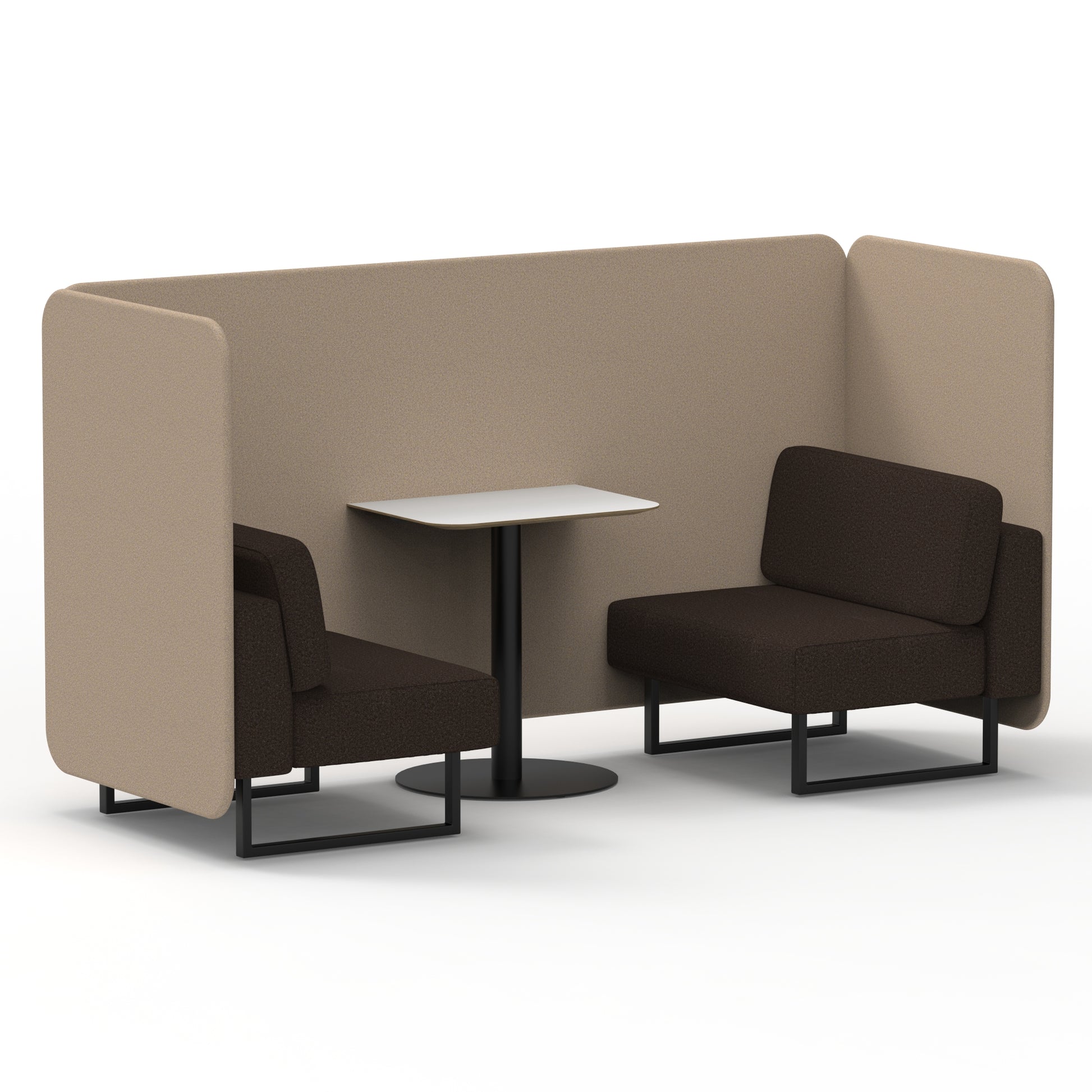 Brixworth Bench Booth With White Table In Two Tone
