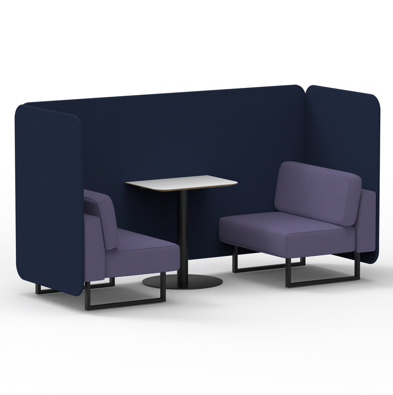 Brixworth Bench Booth With White Table In Two Tone