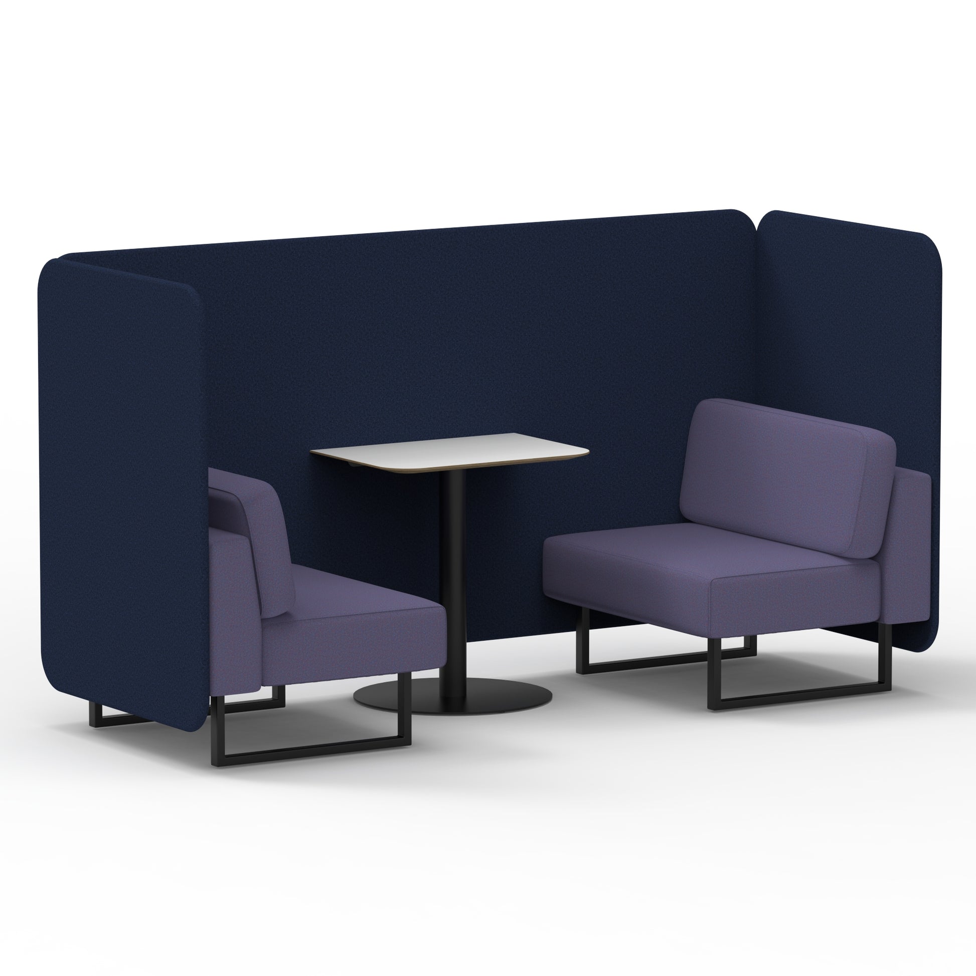 Brixworth Bench Booth With White Table In Two Tone