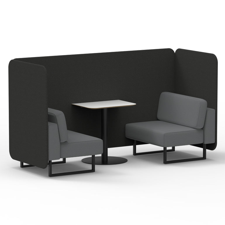 Brixworth Bench Booth With White Table In Two Tone