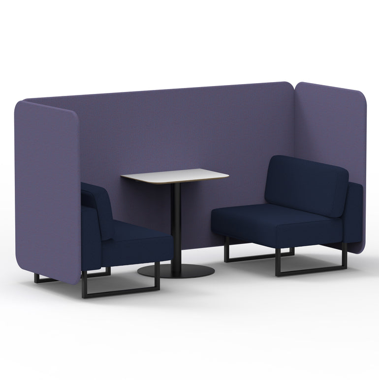Brixworth Bench Booth With White Table In Two Tone