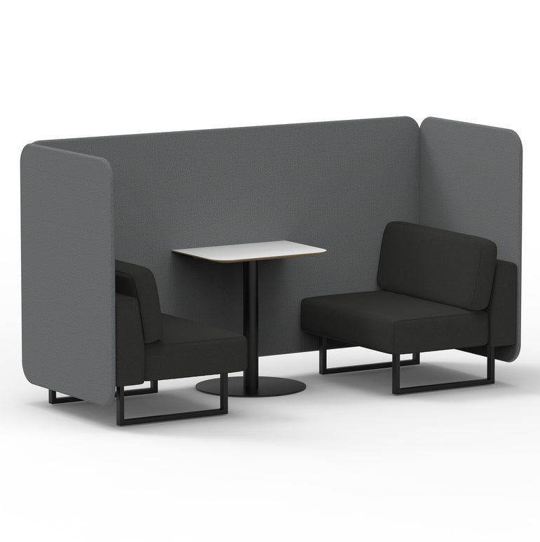 Brixworth Bench Booth With White Table In Two Tone