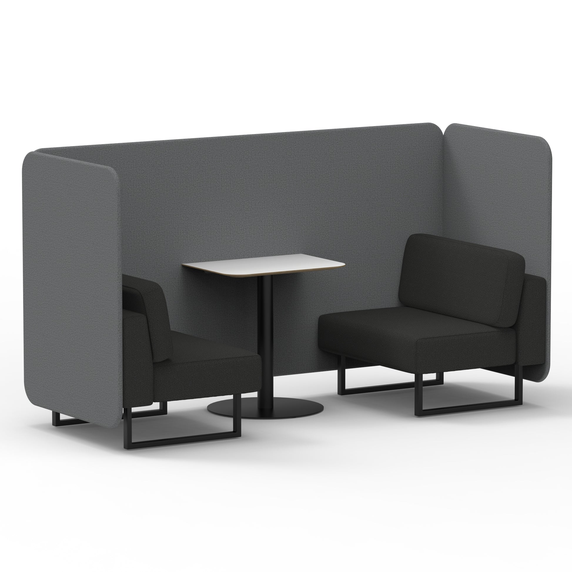 Brixworth Bench Booth With White Table In Two Tone