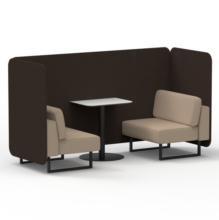 Brixworth Bench Booth With White Table In Two Tone