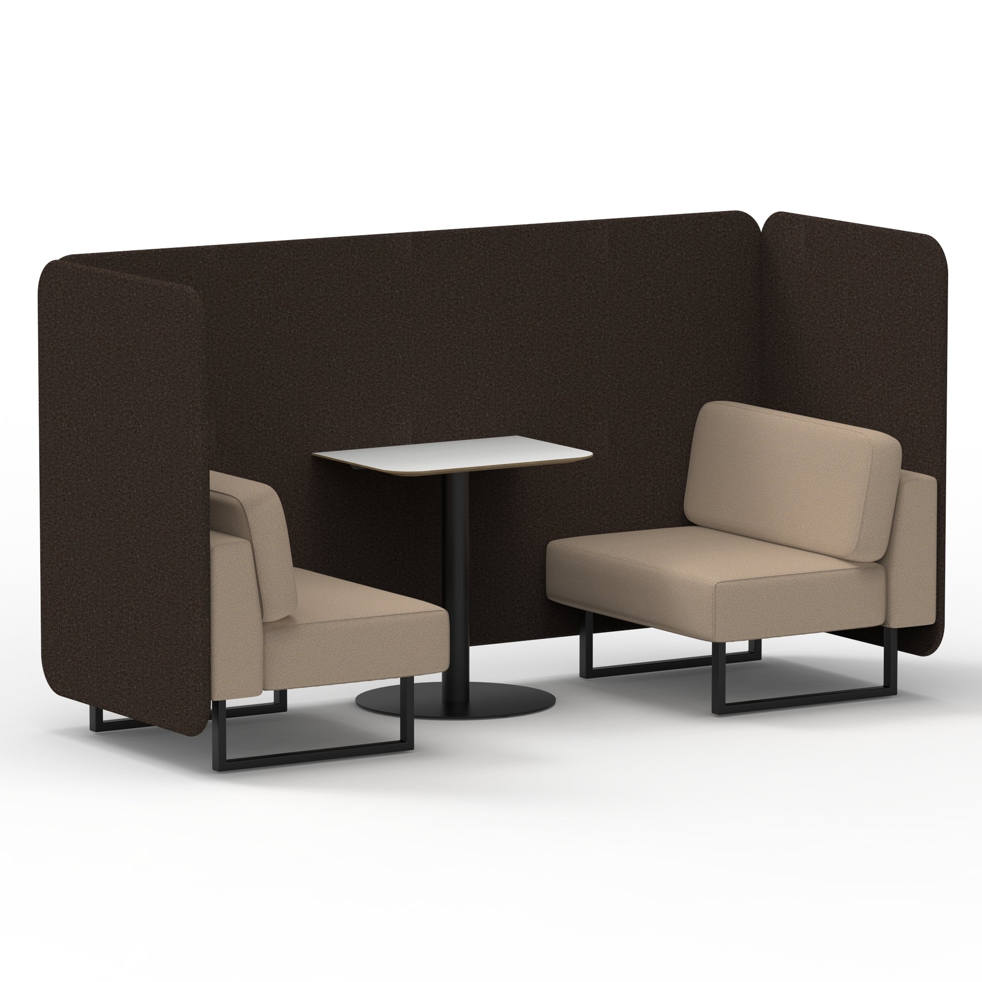 Brixworth Bench Booth With White Table In Two Tone