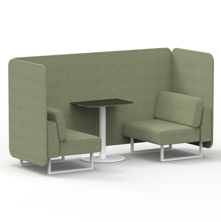 Brixworth Bench Booth With Black Table In Single Tone