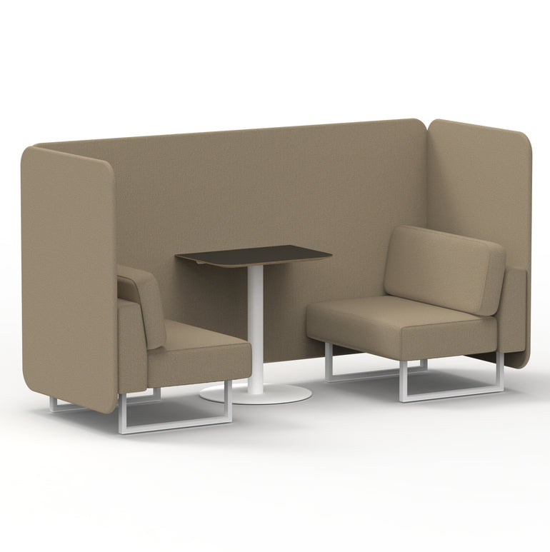Brixworth Bench Booth With Black Table In Single Tone
