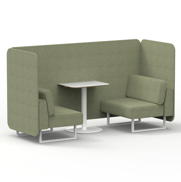Brixworth Bench Booth With White Table In Single Tone
