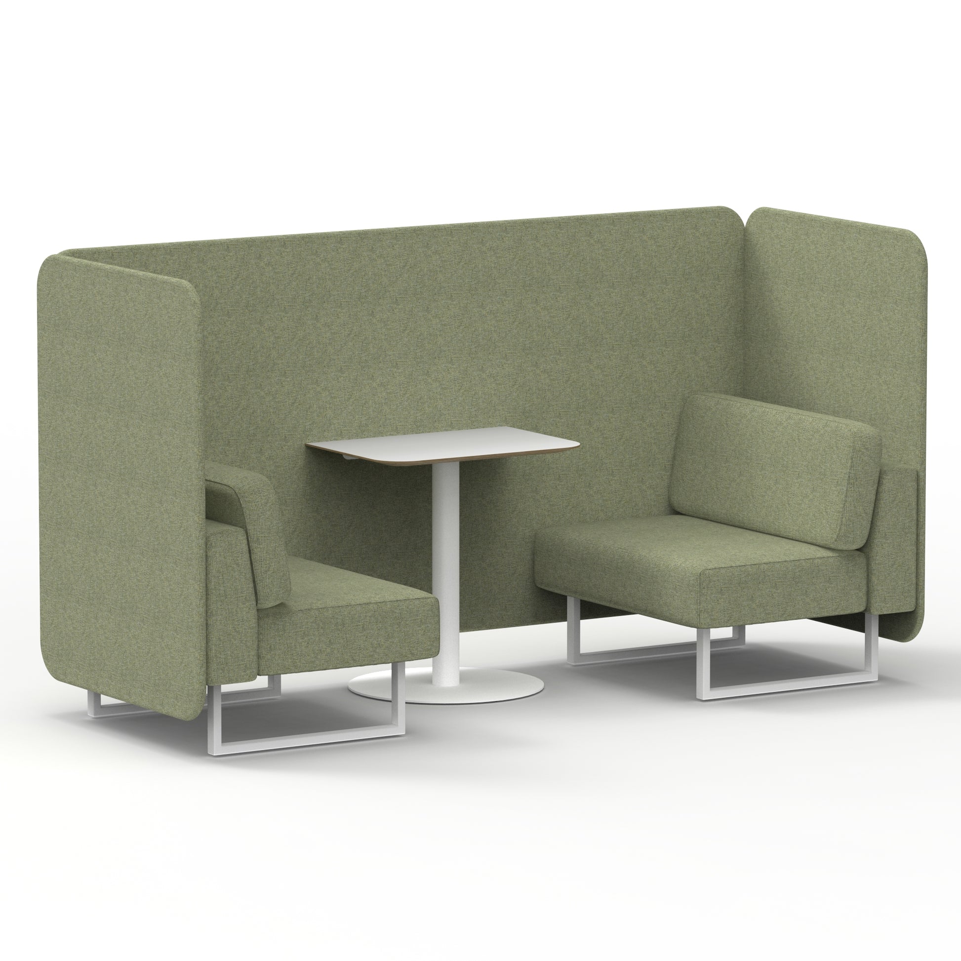 Brixworth Bench Booth With White Table In Single Tone