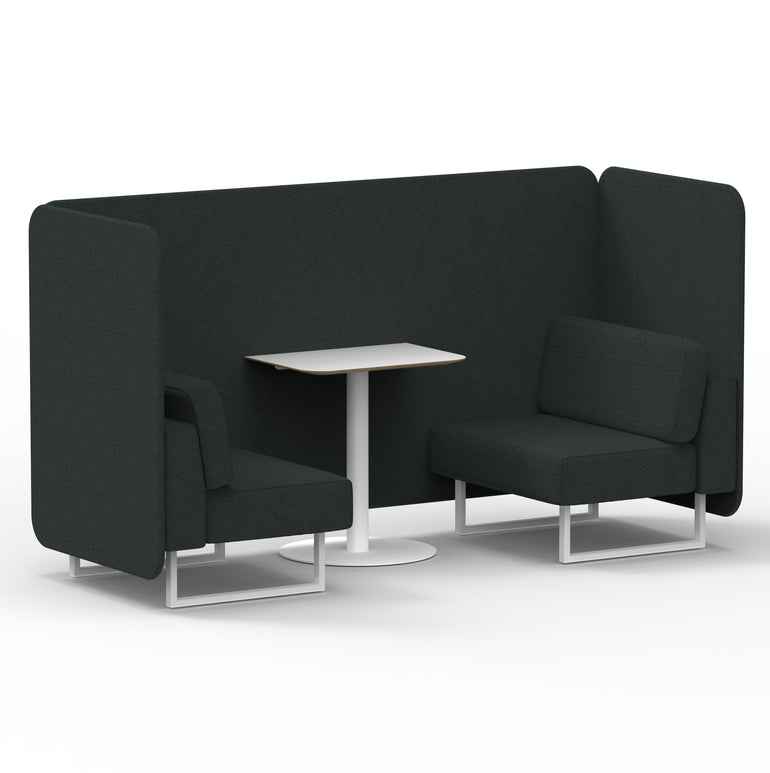 Brixworth Bench Booth With White Table In Single Tone