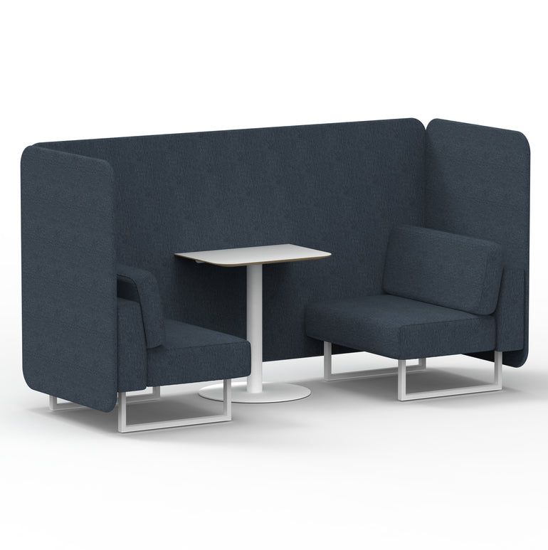 Brixworth Bench Booth With White Table In Single Tone