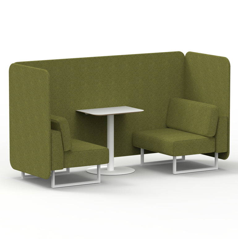 Brixworth Bench Booth With White Table In Single Tone