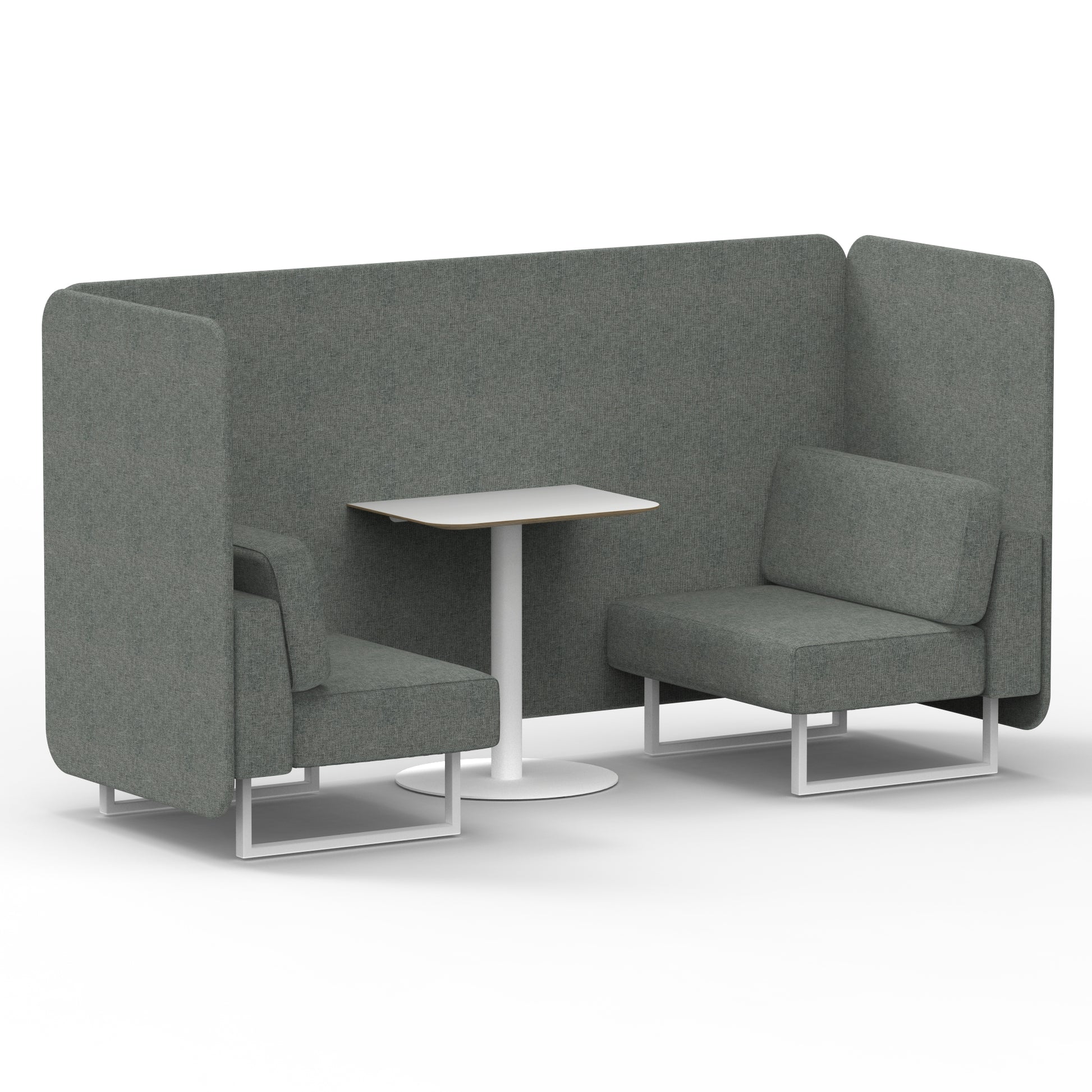 Brixworth Bench Booth With White Table In Single Tone