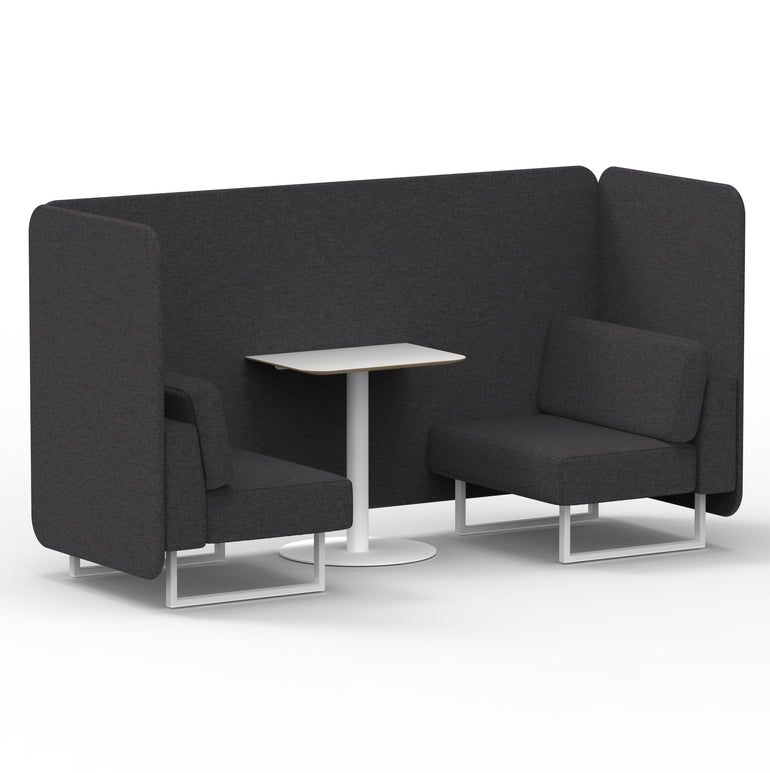 Brixworth Bench Booth With White Table In Single Tone