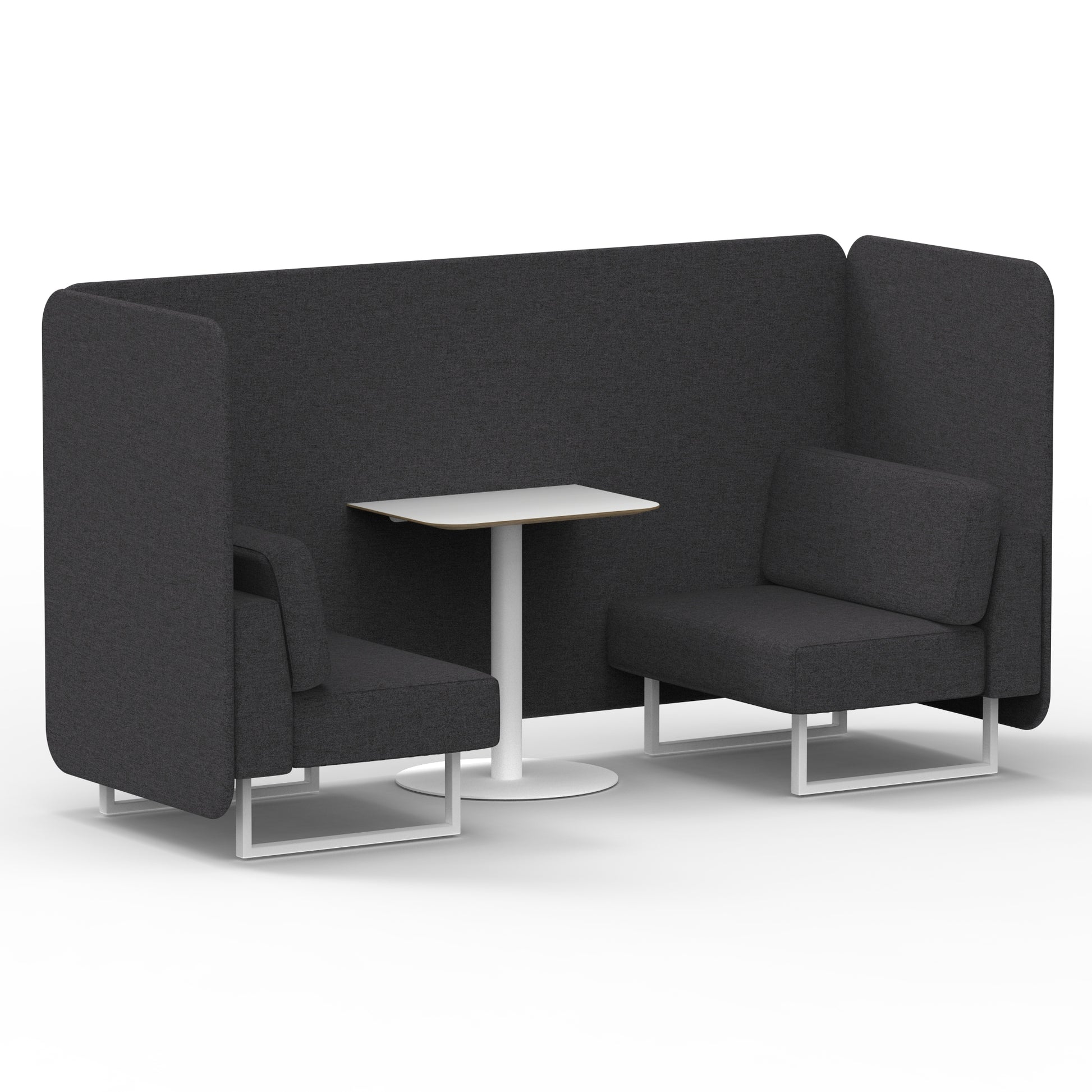 Brixworth Bench Booth With White Table In Single Tone