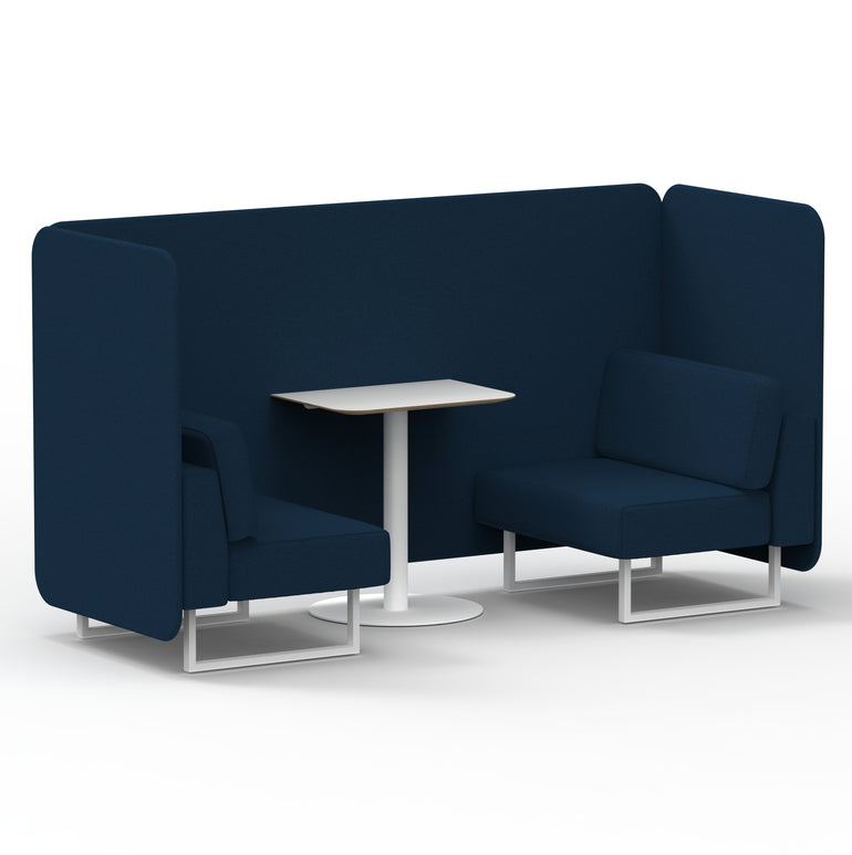 Brixworth Bench Booth With White Table In Single Tone