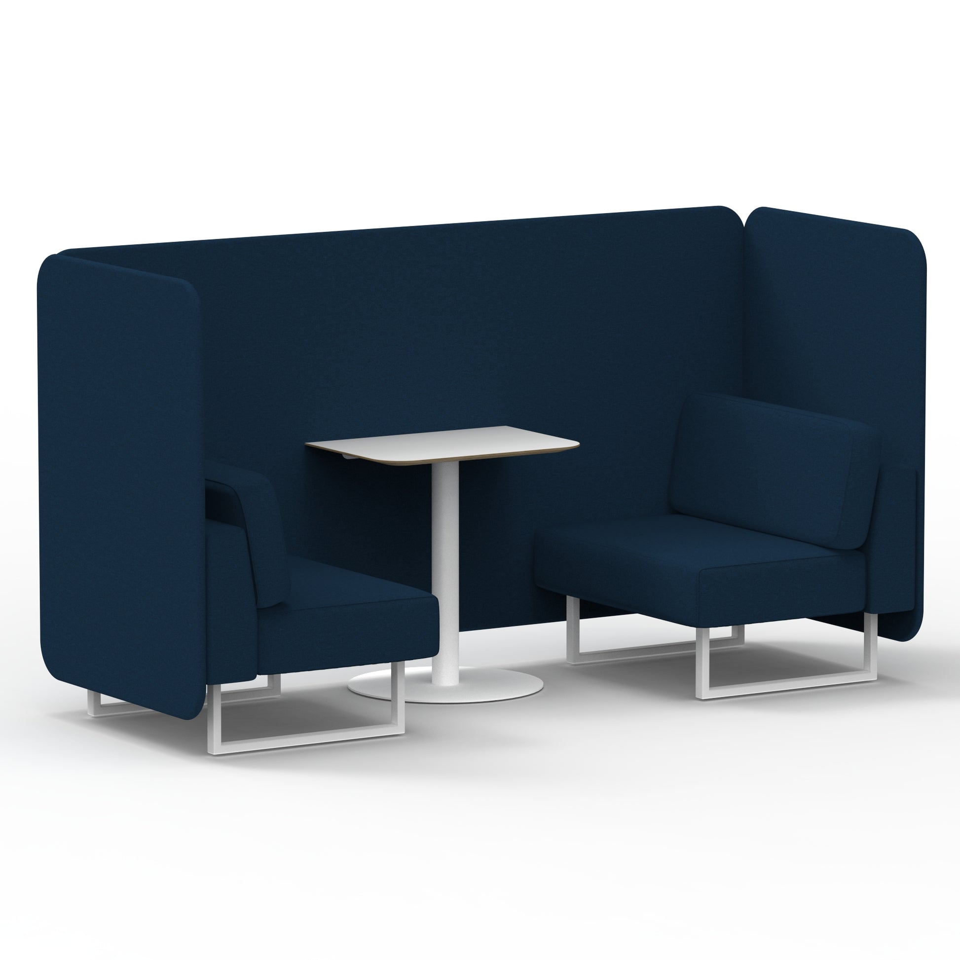 Brixworth Bench Booth With White Table In Single Tone