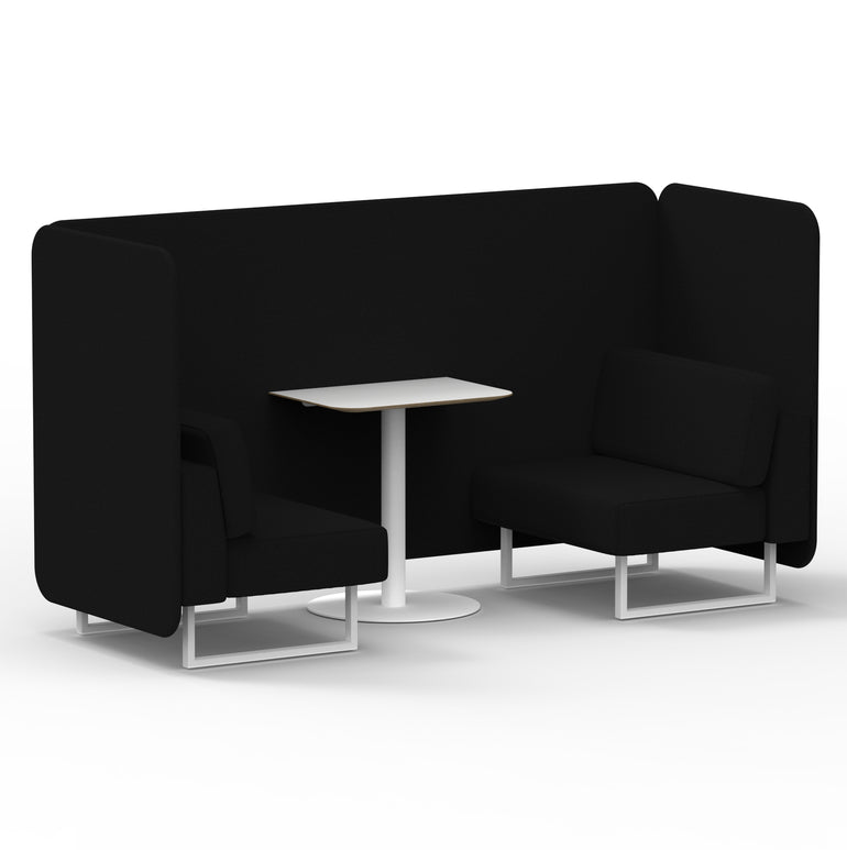 Brixworth Bench Booth With White Table In Single Tone