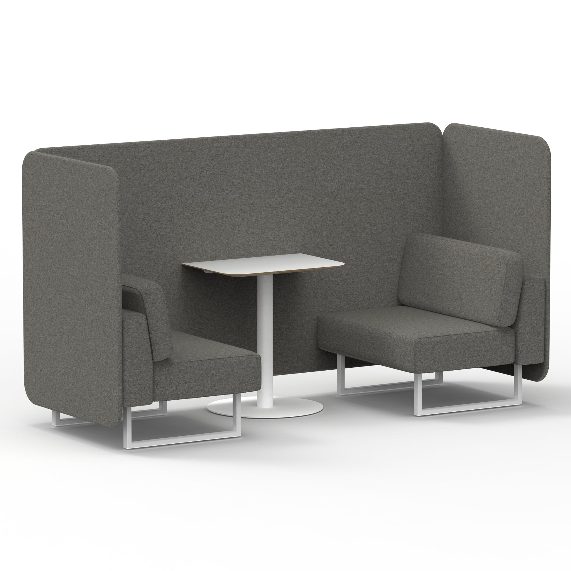 Brixworth Bench Booth With White Table In Single Tone