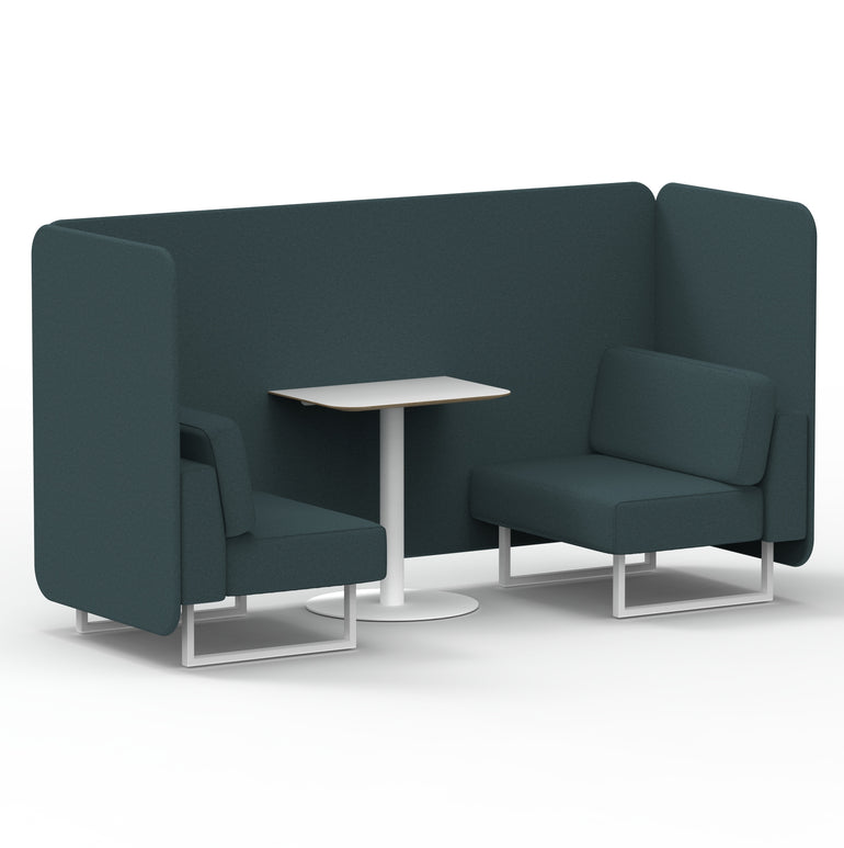 Brixworth Bench Booth With White Table In Single Tone