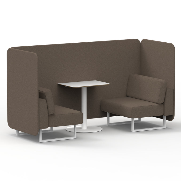 Brixworth Bench Booth With White Table In Single Tone