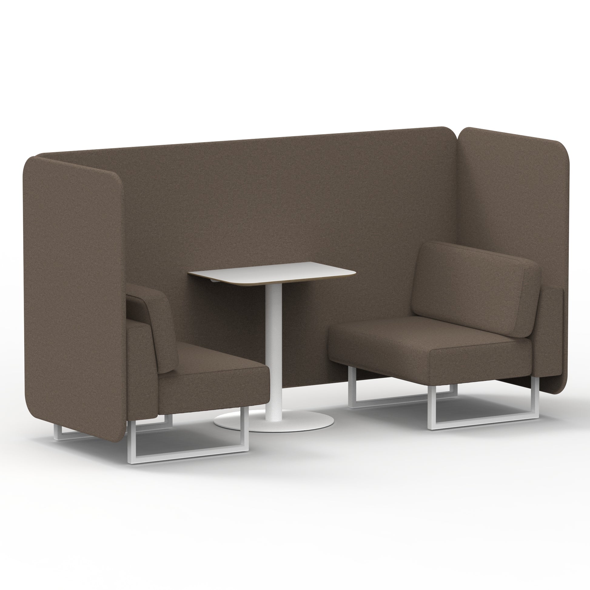 Brixworth Bench Booth With White Table In Single Tone