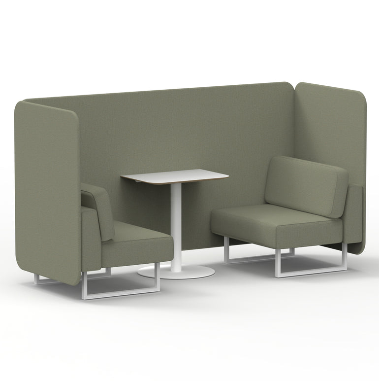 Brixworth Bench Booth With White Table In Single Tone