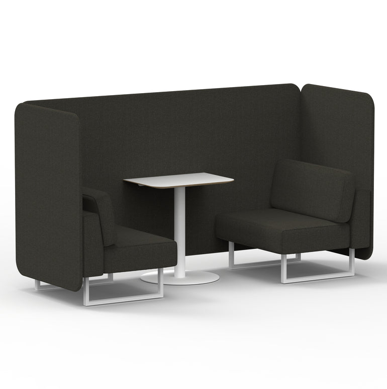 Brixworth Bench Booth With White Table In Single Tone