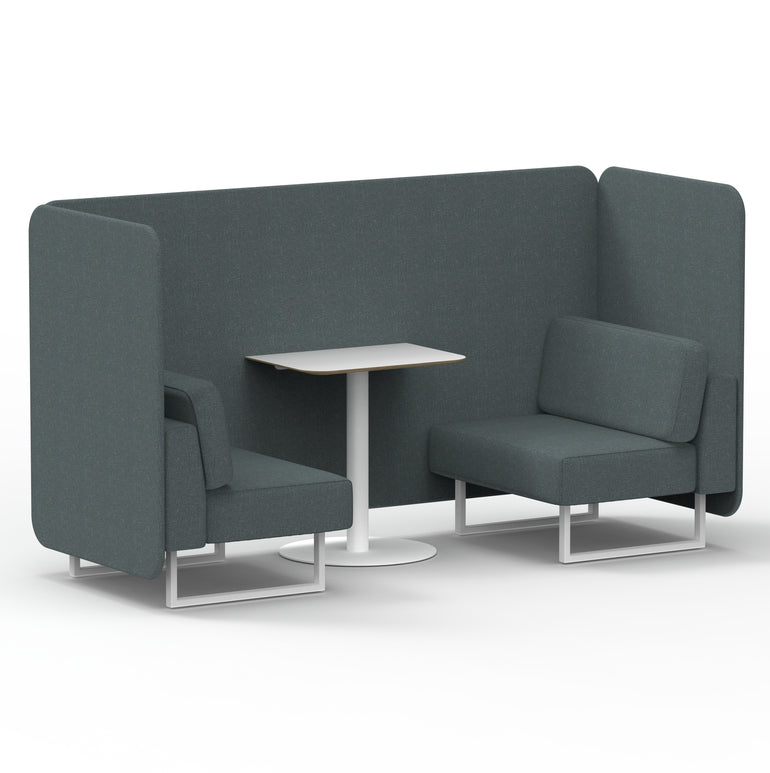 Brixworth Bench Booth With White Table In Single Tone
