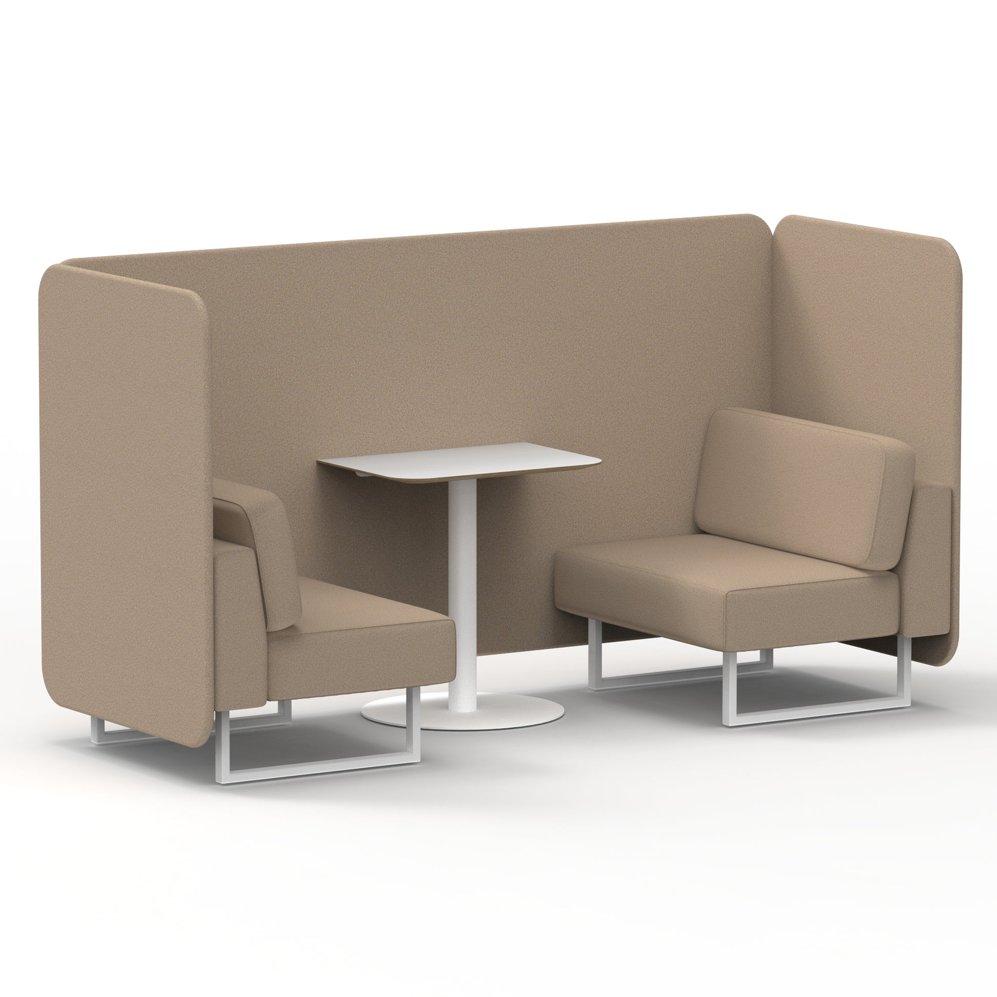Brixworth Bench Booth With White Table In Single Tone