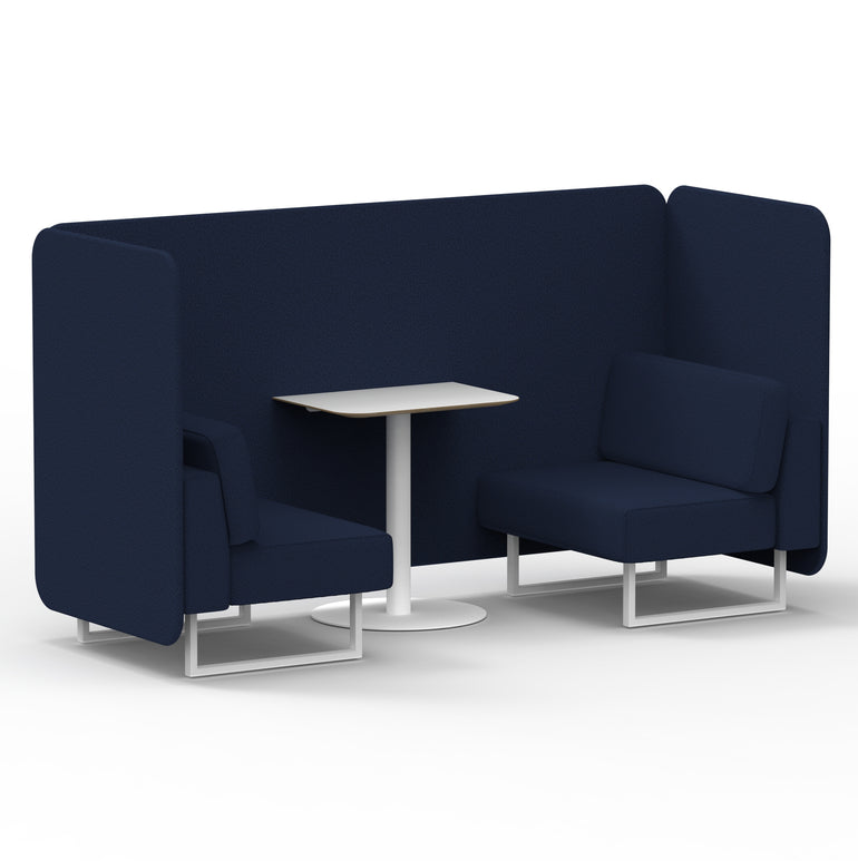 Brixworth Bench Booth With White Table In Single Tone