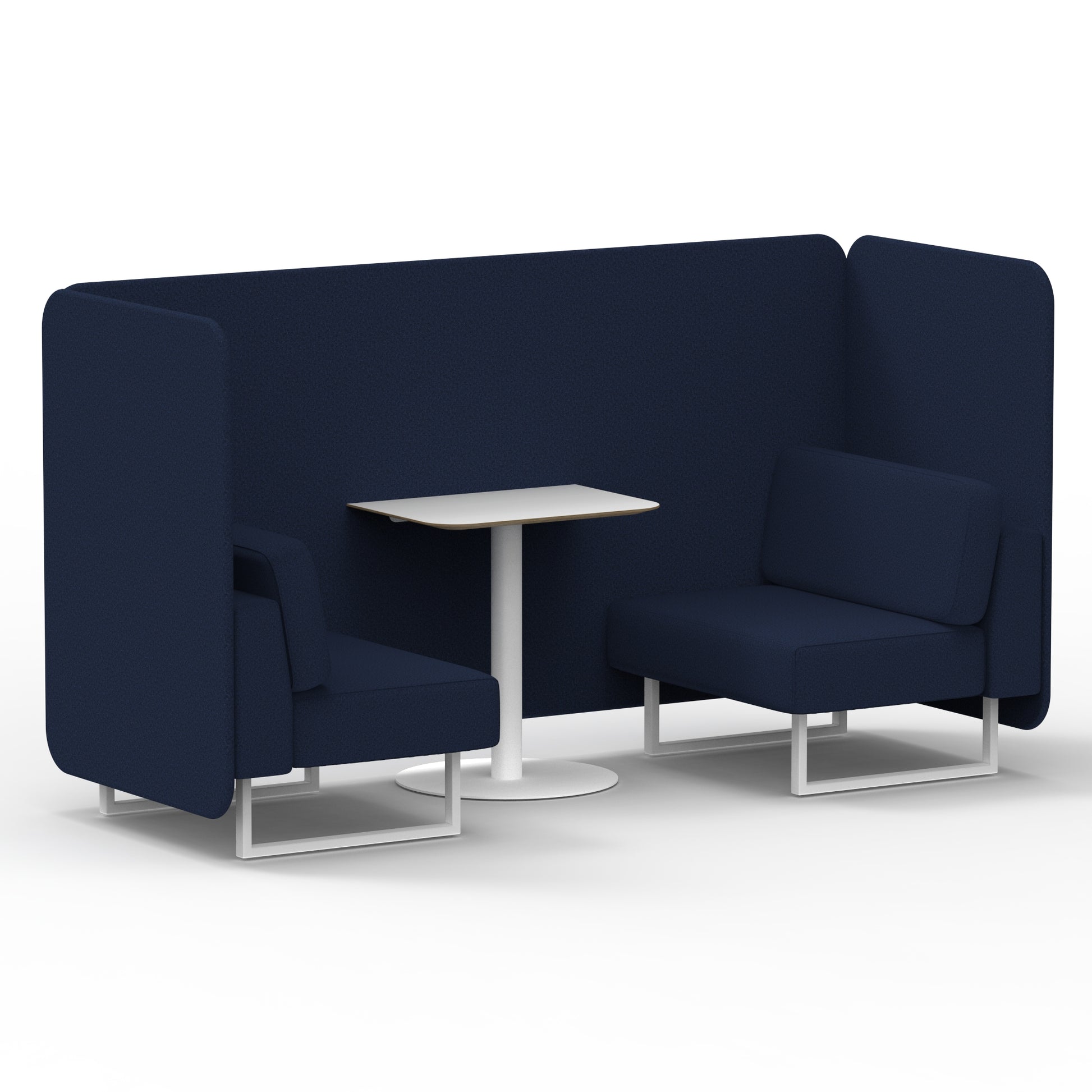 Brixworth Bench Booth With White Table In Single Tone