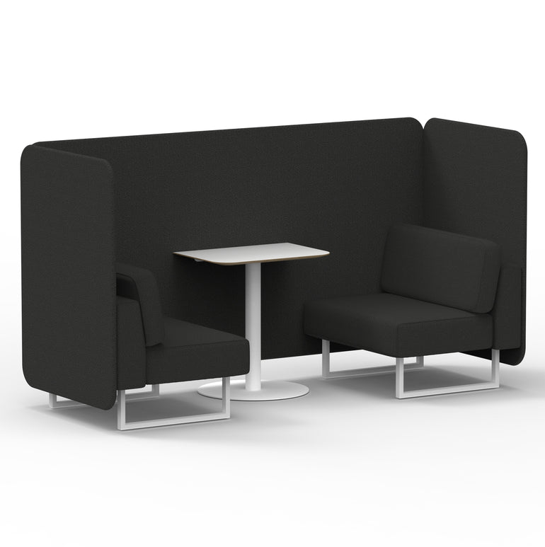 Brixworth Bench Booth With White Table In Single Tone