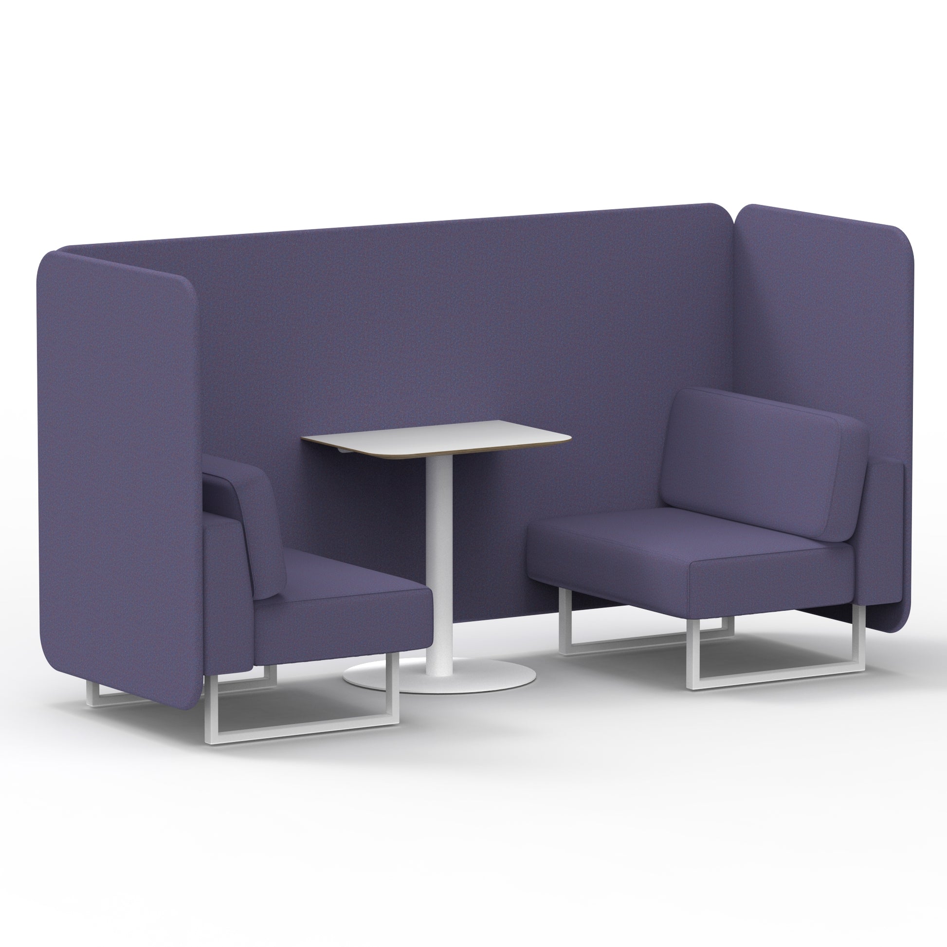 Brixworth Bench Booth With White Table In Single Tone