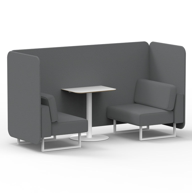 Brixworth Bench Booth With White Table In Single Tone