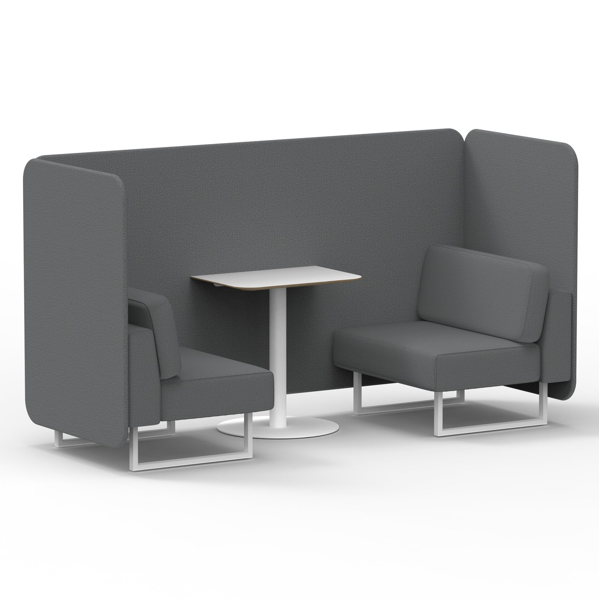 Brixworth Bench Booth With White Table In Single Tone