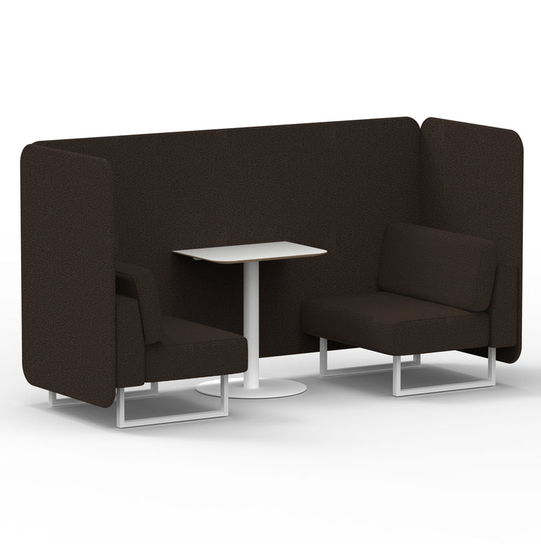 Brixworth Bench Booth With White Table In Single Tone
