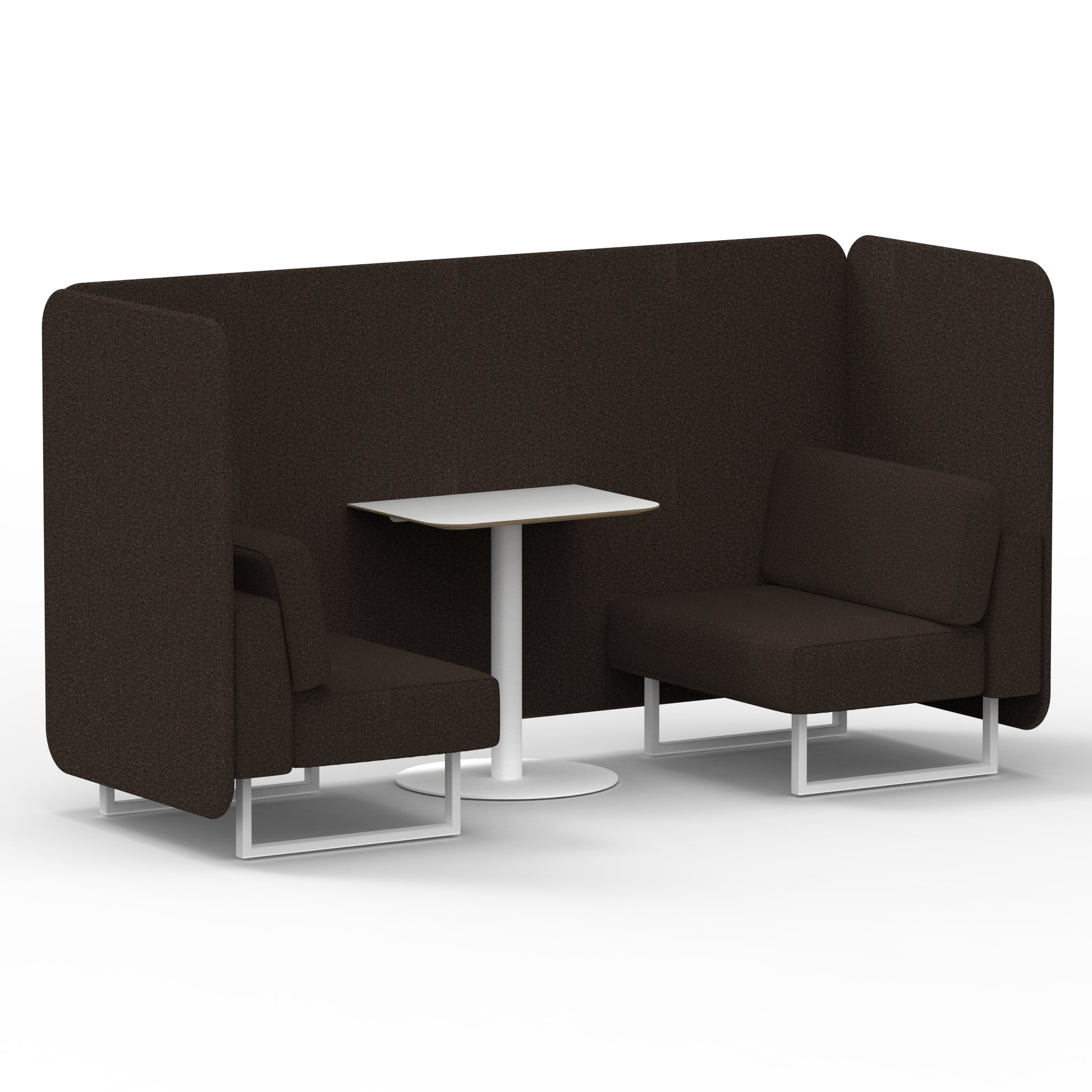 Brixworth Bench Booth With White Table In Single Tone