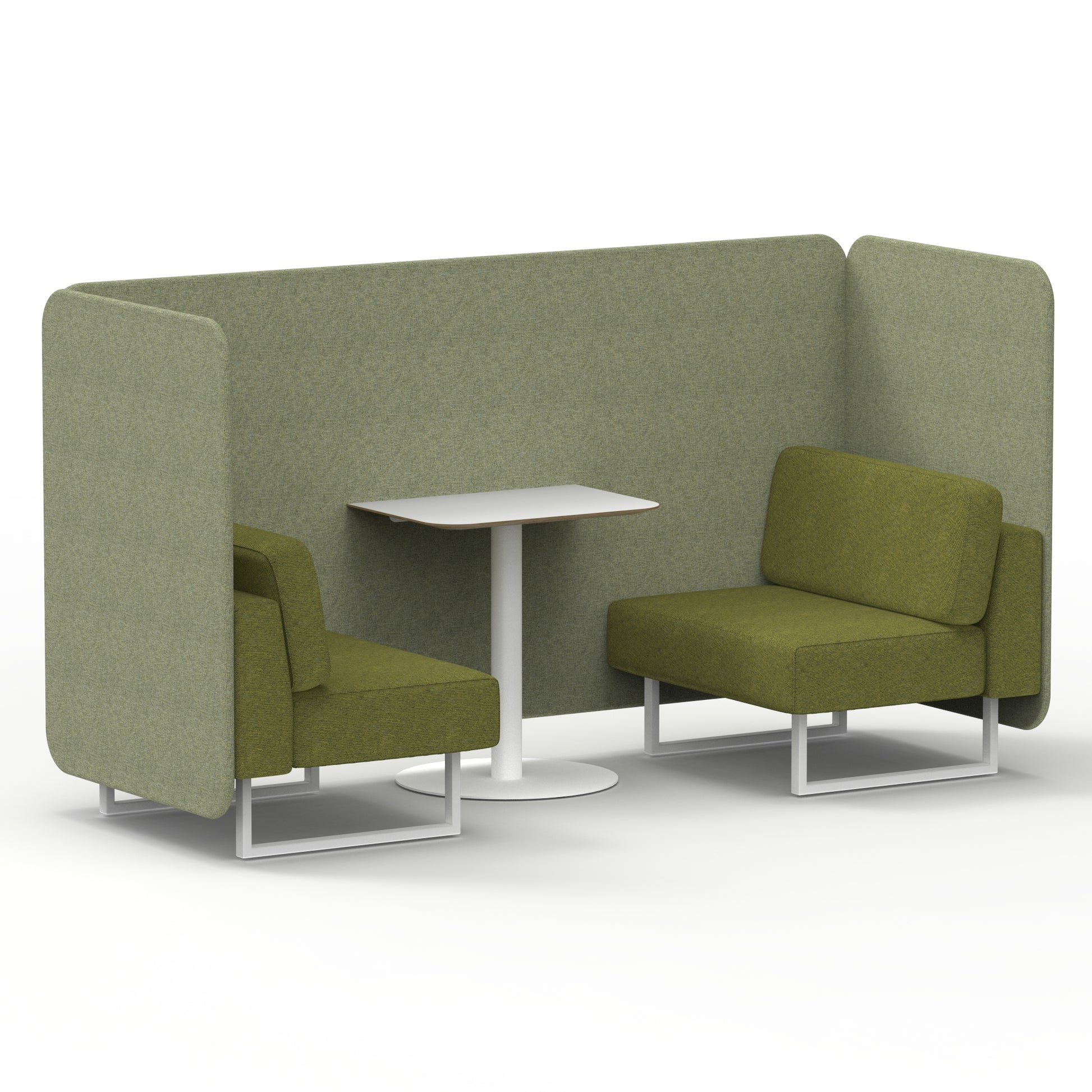 Brixworth Bench Booth With White Table In Two Tone