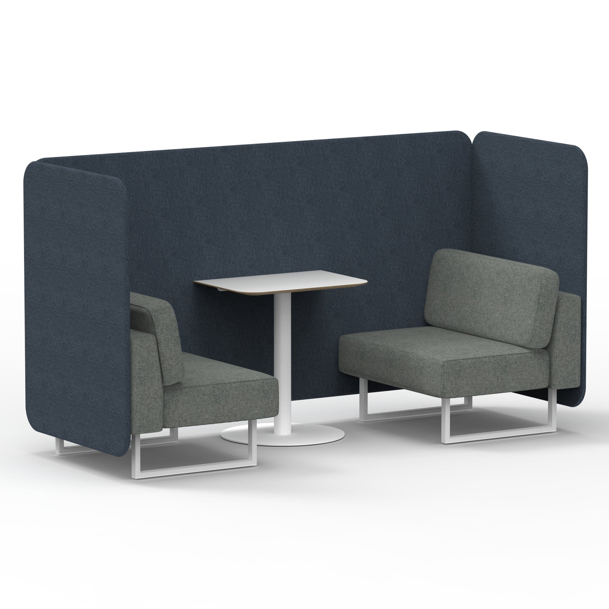 Brixworth Bench Booth With White Table In Two Tone